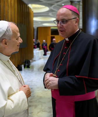 Pope Leo with Bishop Stuart Hall