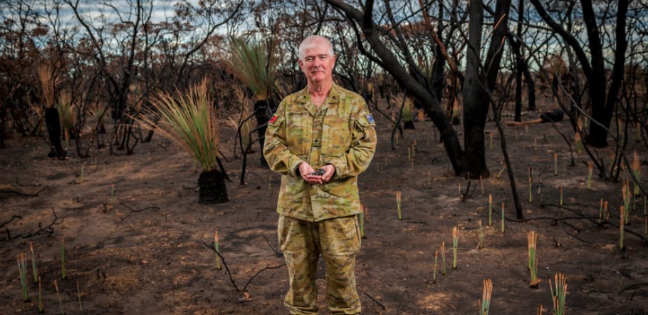 Chaplain Mark Sexton during the 2019-2020 bushfire