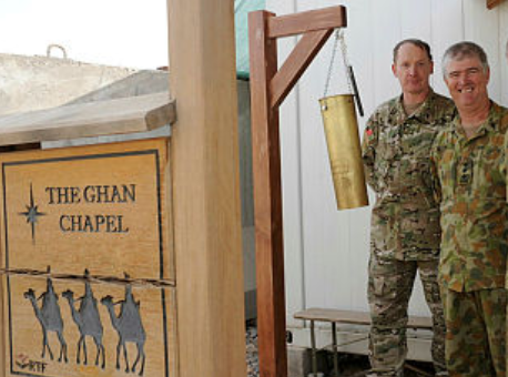 Chaplain Mark Sexton on deployment in 2011
